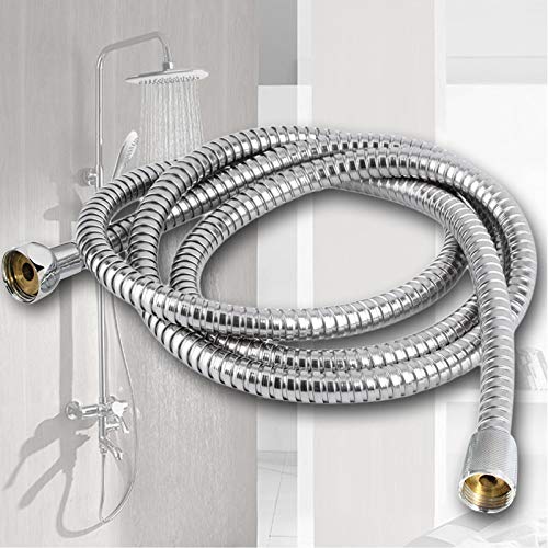 Manguera de repuesto universal de acero inoxidable para cabezales de ducha, tubo de ducha duradero con juntas, ideal para bombas de agua de baño y cocina