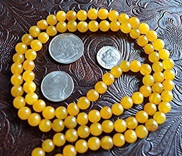 Yellow Jade Mala: Hand Knotted 108 Prayer Beads Necklace for Meditation, Healing, Fashion - Image 2