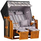 Dimensions & Stabilité: Large de 120cm et haut de 160cm, ce fauteuil cabine supporte jusqu'à 250kg. Sa conception robuste avec film de protection contre le vent assure une durabilité face aux intempéries.