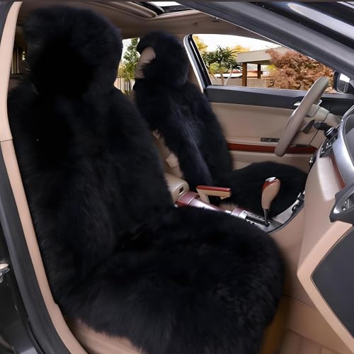 シートカバー 車用シートカバー プラッシュ素材 厚手ロングウール 取り付け簡単 疲労軽減 ストレス軽減 柔らかくフィット 運転席助手席後部座席対応