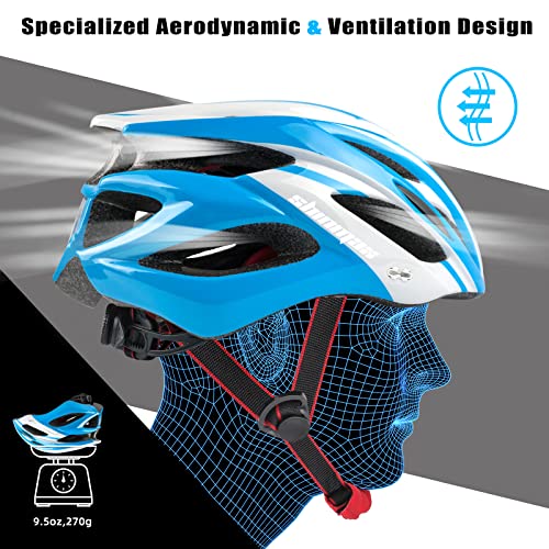 Bike Helmet Men Women, Shinmax Bicycle Helmet With Rear Light And Detachable Sun Visor Backpack,Lightweight Mountain Bike Helmet Size Adjustable Cycling Helmet For Adults Youth Road Bike Helmet #TOP4