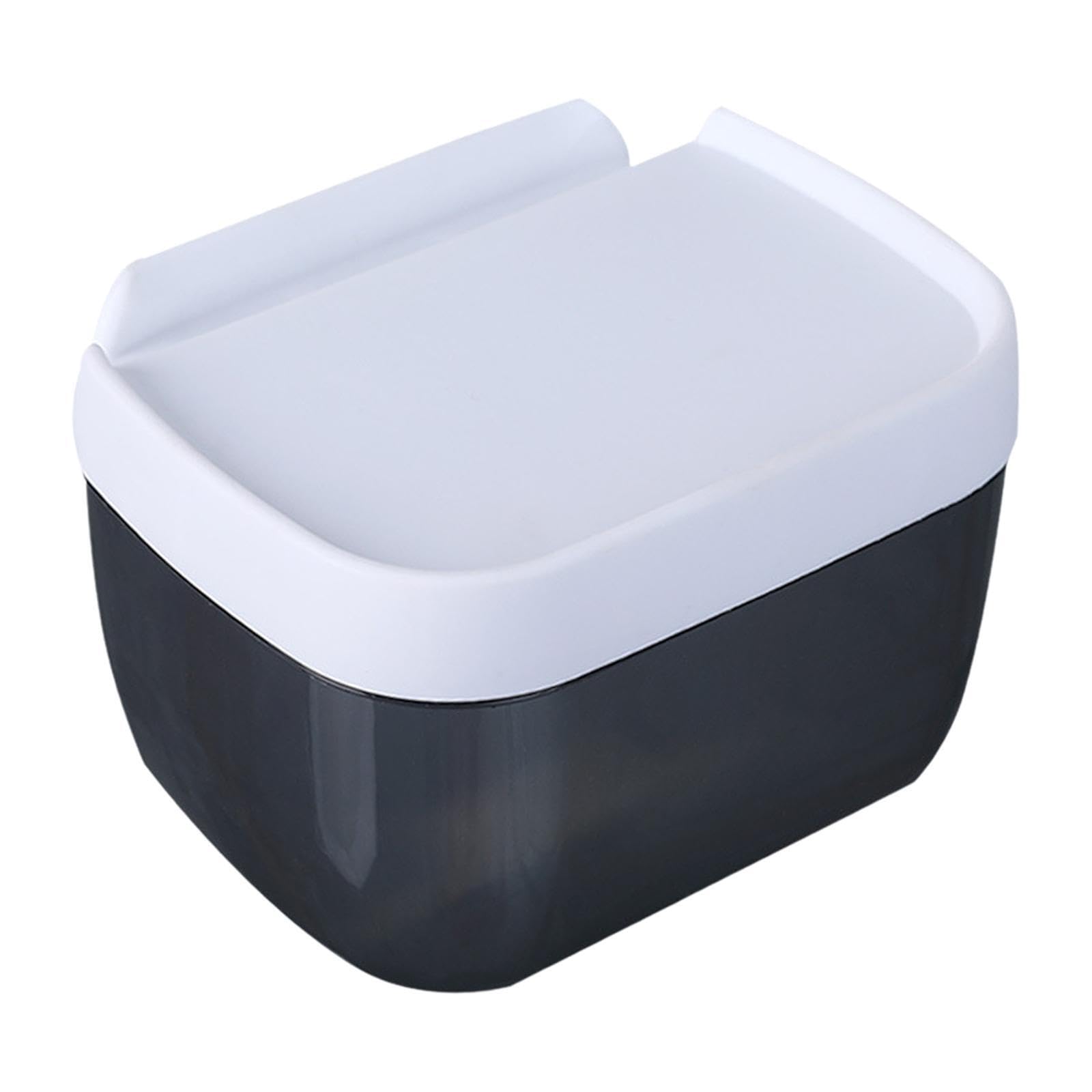 PIXZCSA Bathroom Tissue Holder Storage Wall Mount Punch Free Waterproof Easy Install Toilet Roll Holder With Shelf For Personal Toilet Roll With Shelf Paper, black, 16x12.5x11.5cm