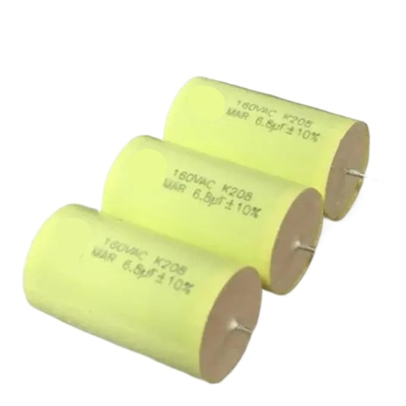 LEOTNNDQ 1pcs M .A/.R series 6.8UF 160VAC 250V copper pin frequency divider film capacitor