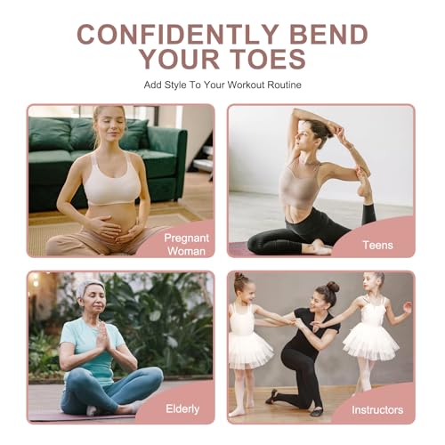Image of 3 /6 Pairs Pilates Socks for Women,Grip Yoga Socks Non Slip for US Sizes 6.5-10