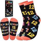Belillpipi Mädchen Geschenke 12 Jahre, Lustige 12 Geburtstag Mädchen Socken, Geschenke für 12 Jährige Mädchen, Geburtstagsgeschenk für 12 Jahre Mädchen Schwester Beste Freundin