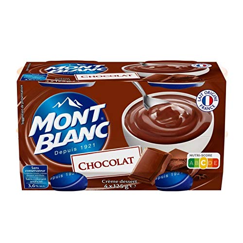 MONT BLANC - Crème Dessert Chocolat 500G - Quatre Articles