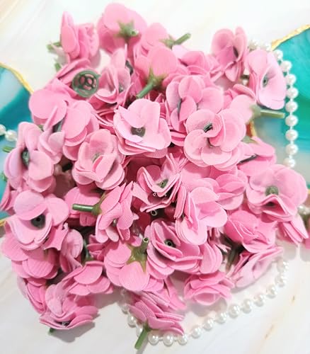 Image of VRB DecTM 50 Pcs Artificial Fabric Rose Fake Flowers Water Floating Flowers,Festival and Events, Home, Table, Bedroom, Pooja Room Decoration Items and DIY (Light Pink)
