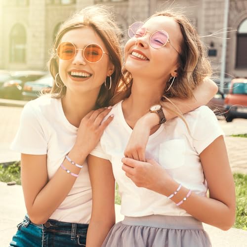 2pcs BFF Bracelets, Heart Matching Bracelets Adjustable Braided Bracelets Best Friends Bracelet Friendship Bracelets Jewelry Gifts for His and Her Couple Friendships Relationship Gift2