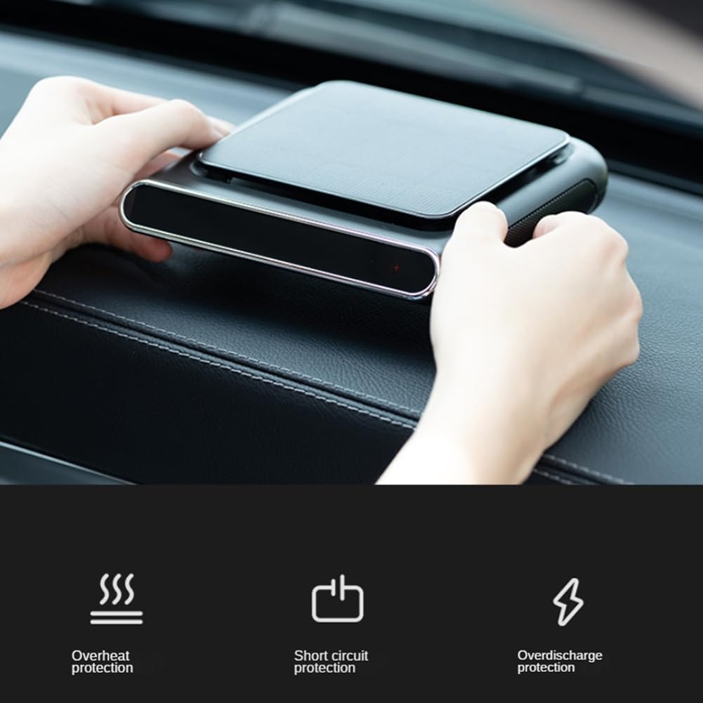 Purificador de Aire para Coche, Ionizador de Aire PortáTil, Desodorante Solar, Filtro HEPA PM2.5, Desodorante de Iones Negativos para Coche