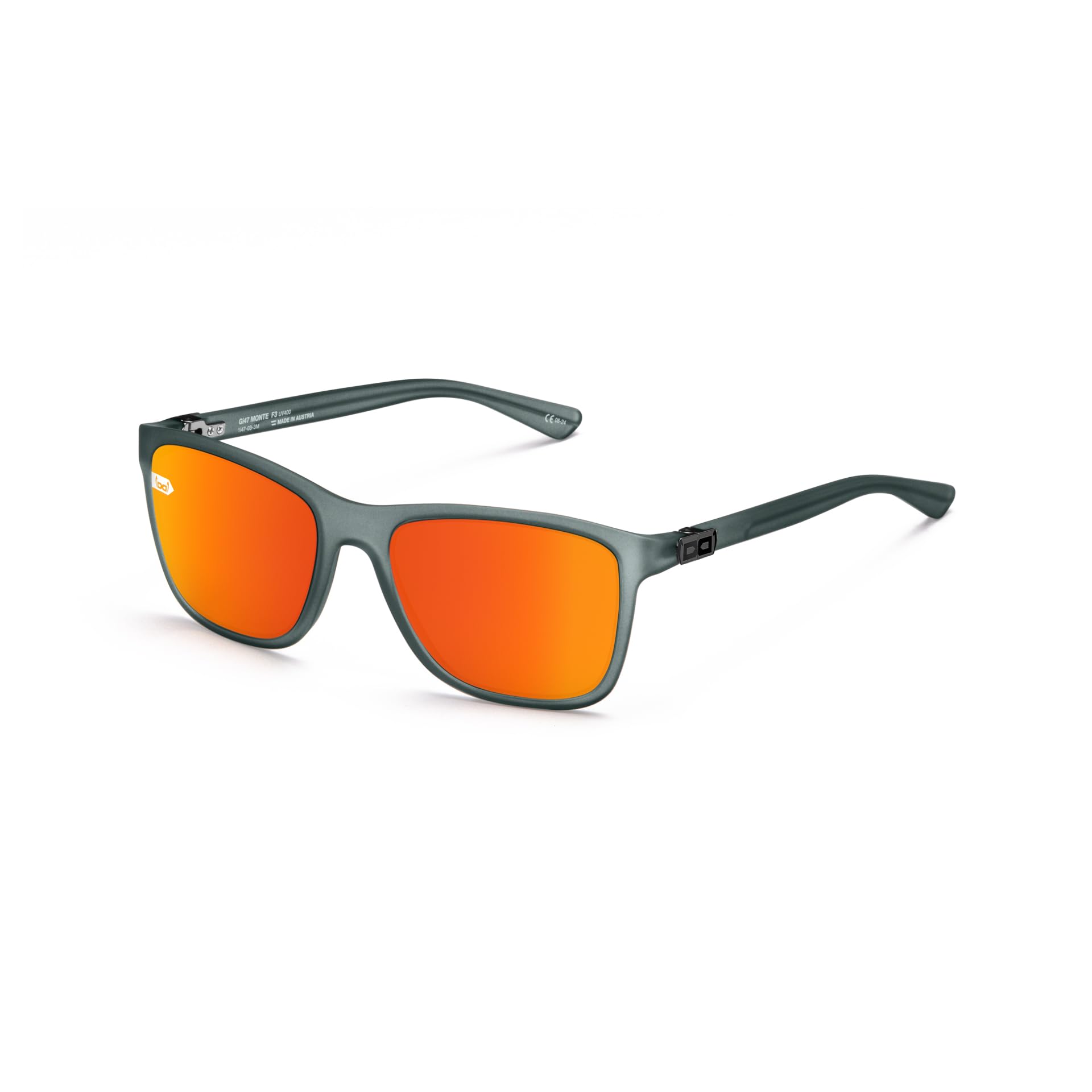 Gi47 Monte Carlo river matt | Unzerbrechliche Sonnenbrille, extrem robust & federleicht, kontrastreiche Sicht, anpassbare Bügel, rutschfester Sitz, Sportbrille, UV400-Schutz, Unisex, Made in Austria | unzerbrechlichen Rahmen & Gläser Sonnenbrille mit UV 4