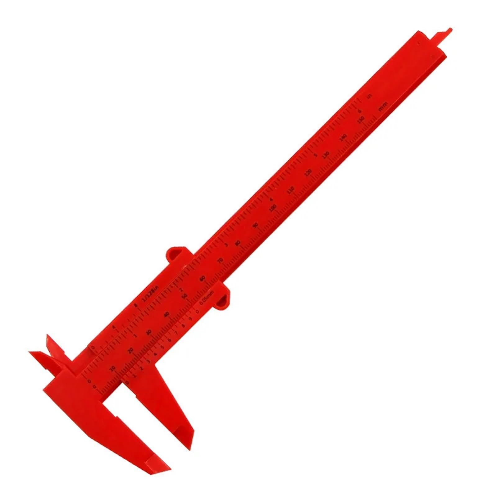 OGQNPJJCJ 0-150mm Vernier Calipers Double Rule Scale Plastic Ruler for Jewelry Measurement School Student Measuring Tools Hand Tool(Rosso)