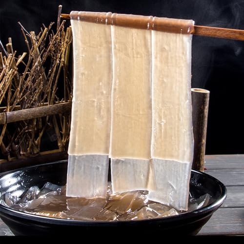 Wide Rice Noodles Drunken Noodles - Sweet Potato Glass Noodles 220 G 7.7 Oz Thick Spicy Chili Oil Broad Noodles for Soft Chewy Rice Noodles Stir-Fries Soups Salads Wide Chinese Vermicelli