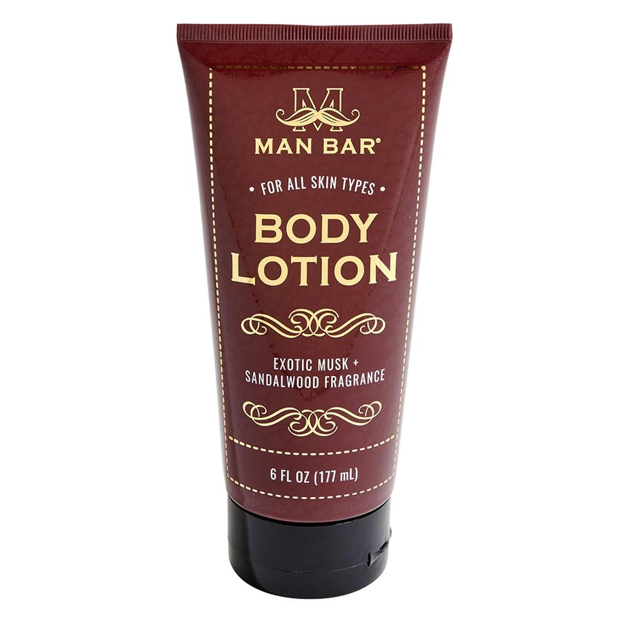 San Francisco Soap Company Man Bar Body Lotion - Exotic Musk & Sandalwood (6 Oz) | Long Lasting | Created With the Man in Mind |