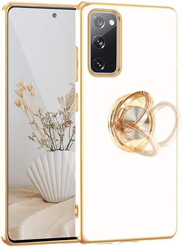 Fingic Funda para Samsung Galaxy S20 FE 5G, funda para Galaxy S20 FE con soporte de anillo, soporte de anillo giratorio de 360, soporte magnético,