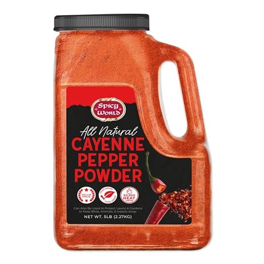 Spicy World Hot Cayenne Pepper Powder Bulk 5 LBS Jar - Red Ground Pepper 50,000 SHU Heat Unit - Gluten Free All Natural Red Pepper - For Commercial & Home Use