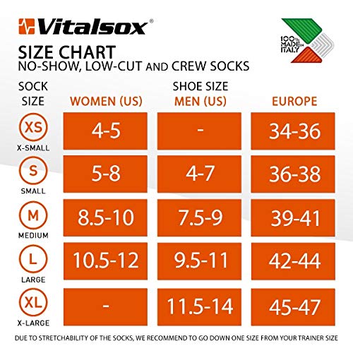 Image of Vitalsox Womens Modern Compression Socks, Orange, Large US