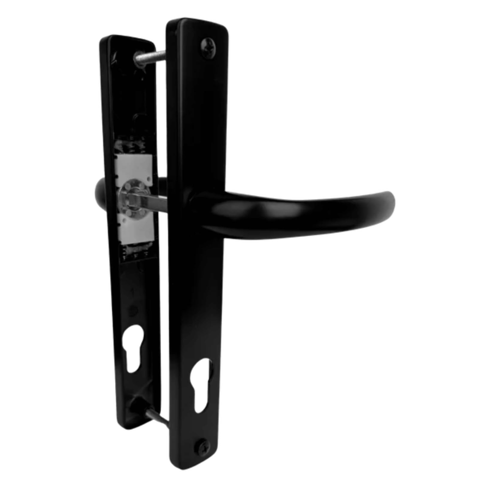 Upvcstore Black Upvc Inline Lever Upvc Door Handle – Sprung, 92Pz, 215Mm Screw Centres