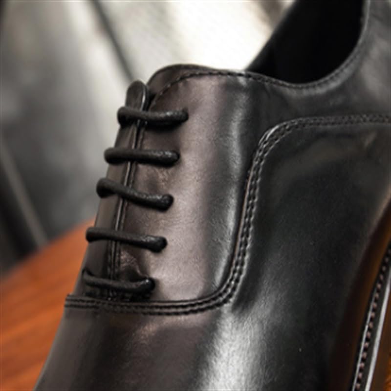 Men's Dress Cap Toe Leather Shoes Brogue Formal Wear Low Top Shoes Men's Business Derby Wingtip Lace Up Breathable Non-Slip Rubber Soft Sole Shoes4