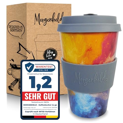 Morgenheld Coffee-to-go Becher HeyHoli 380ml | Porzellan Kaffeebecher...