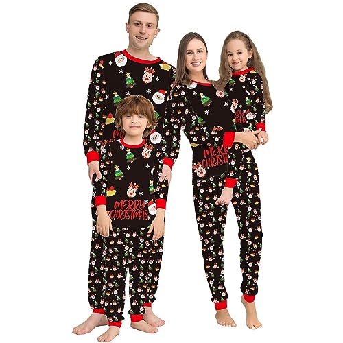 MoneRffi Pijama Navidad Familia,Pijamas Familia a Juego,Pijama Natal Familiar,Pijamas Navideños para Mujere Hombre Niños Bebé(03,Mujeres,XL)