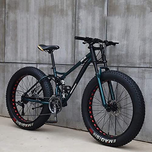 Mountain-Bicycles Sport, mountain bike da uomo con pneumatici grassi per tutti i terreni, trasmissione 21/24/27/30 velocità, ruote da 26 pollici, pneumatici larghi 11 cm,F,21 speed