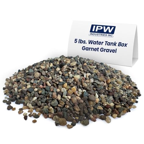 Image of IPW Industries Inc - Water Softener Gravel - Garnet Filter Bed Media for Filter Tanks, Water Conditioners, Water Softeners and Backwashing (5 lbs)