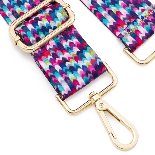 Image of ZOOEASS Wide Shoulder Strap Adjustable Replacement Belt Guitar Style Crossbody Bag Handbag Strap Multicolor Canvas Straps(Wide:1.5in)(Color50)
