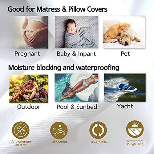 Premium Waterproof Polyester Fabric – 5 Yards of Versatile White Material, 85” Wide for Crafts and DIY Projects 4 Premium Waterproof Polyester Fabric – 5 Yards of Versatile White Material, 85” Wide for Crafts and DIY Projects - Image 3