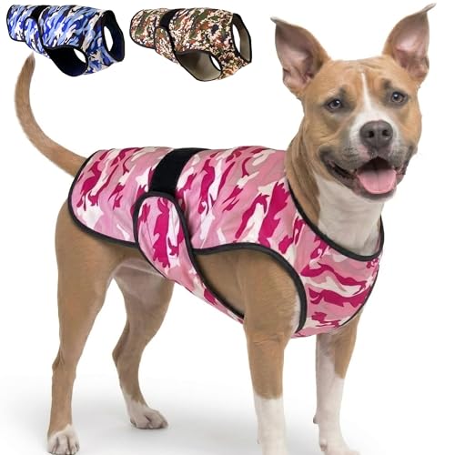 LUCOLOVE Dog Cooling Vest - 2-Layer Cooling with Soft Microfiber Fabric - Lightweight, Adjustable...
