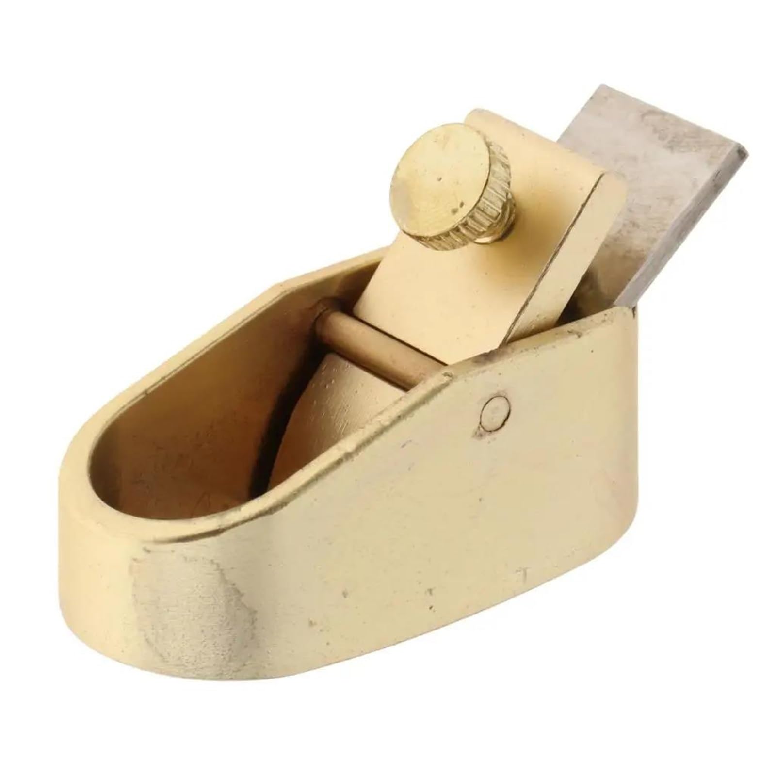 Miniaturowy Mosiężny Strug Do Robienia Skrzypiec Narzędzie Obróbki Drewna Zakrzywiona Podeszwa Płaskie Dno(Golden XS)