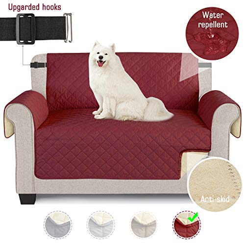 TAOCOCO Funda de sofá Impermeable Funda de cojín de protección para Mascotas Funda de sofá antisuciedad (Rojo/ 2 Plazas 120 * 190cm)