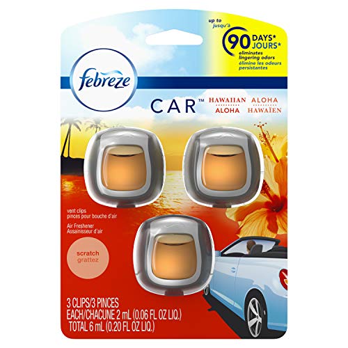Image of Febreze Car Vent Clip Air Freshener, Hawaiian Aloha, 0.037 Pound