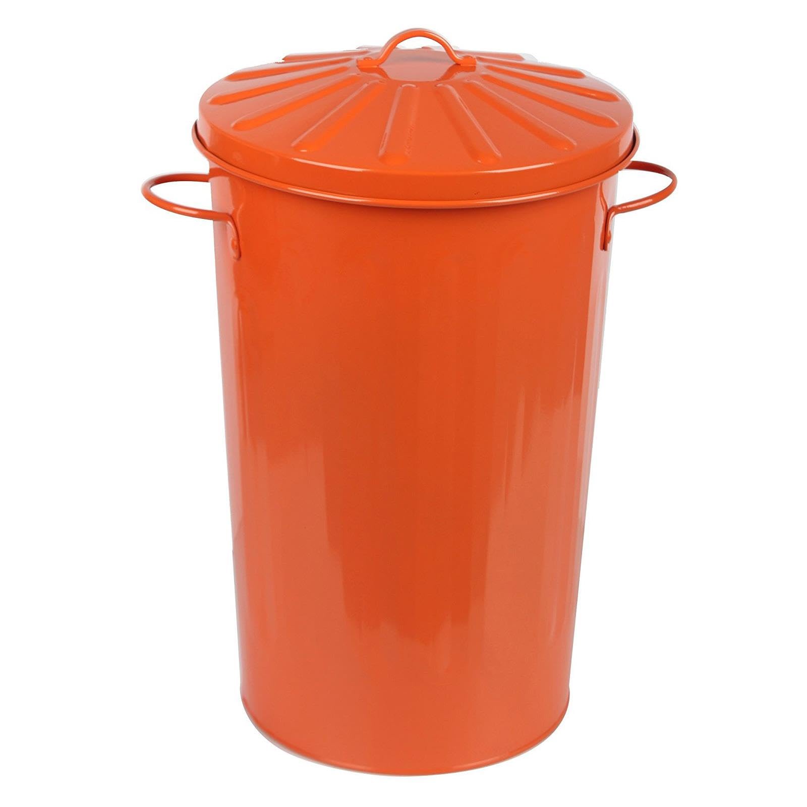 simpa 60L Colourful Vintage Style Metal Tapered Dustbins & Lids - Pink 62cm (H) x 38cm (Dia) — view 62