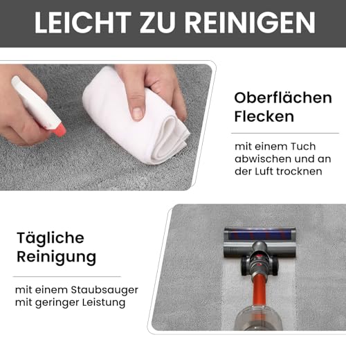 Sour Lemon Teppich Wohnzimmer Grau Teppich Schlafzimmer 80x150 cm Kurzflor Waschbar rutschfest Flauschig Teppiche Gegend Läufer Teppiche Carpet für Jugendzimmer Kinderzimmer