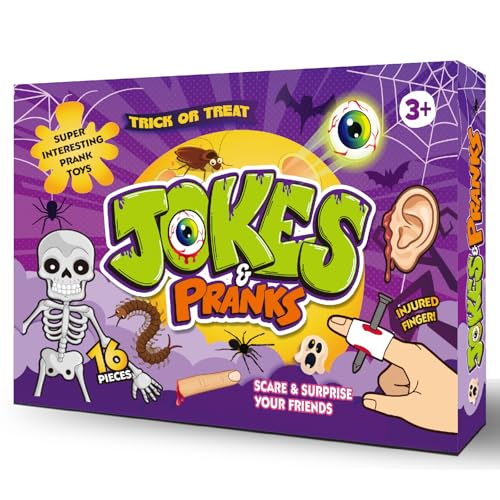 Prank Kit Pranks for Kids, Prank Stuff 17 Ultimate Practical Jokes, Prank Toys Pack Set Gifts for...