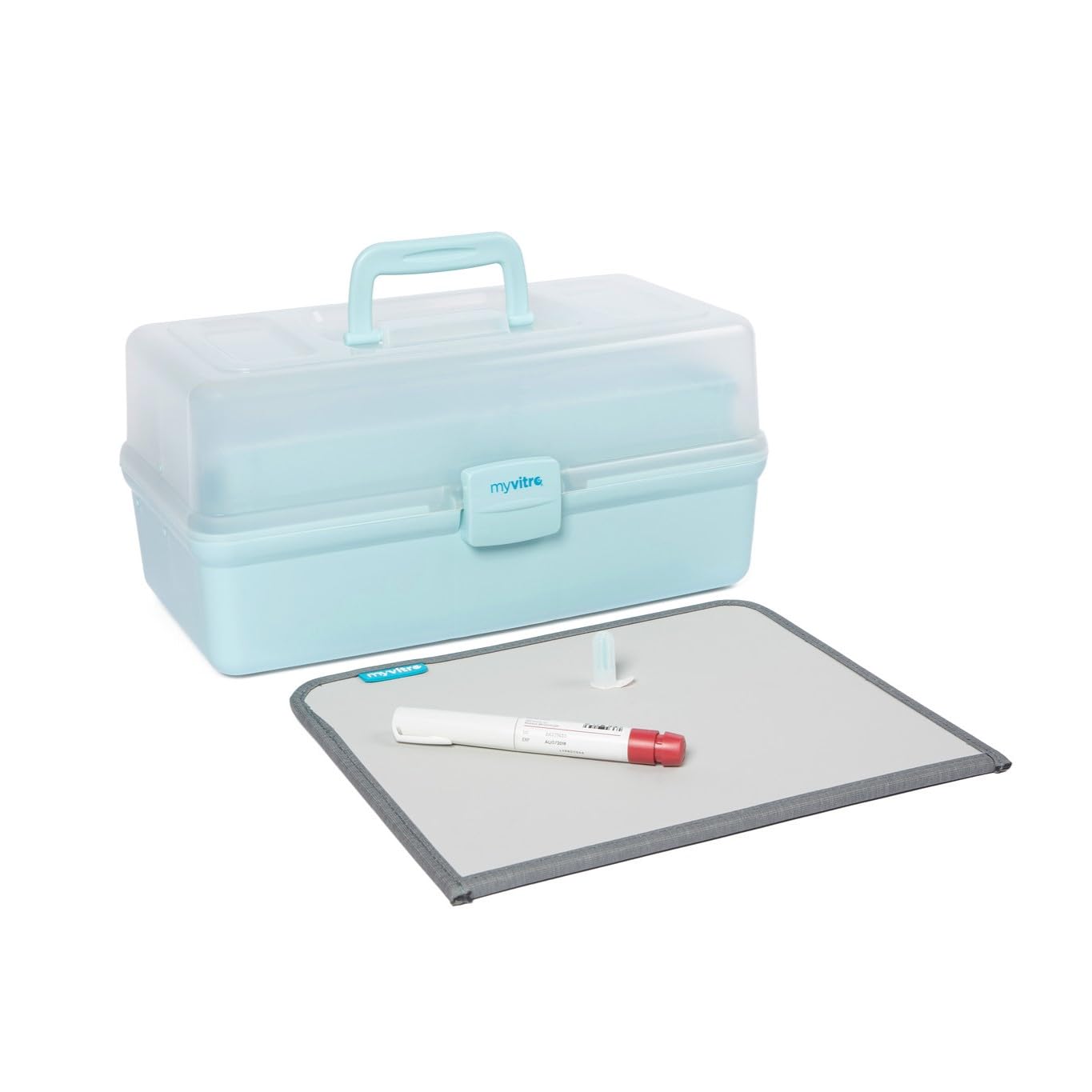 MyVitro The XL Fertility Caddy + Shot Station from 2 Products to Prepare for IVF | Great IVF Gift | Store IVF Meds | Get Organized for IVF | IVF Organizer