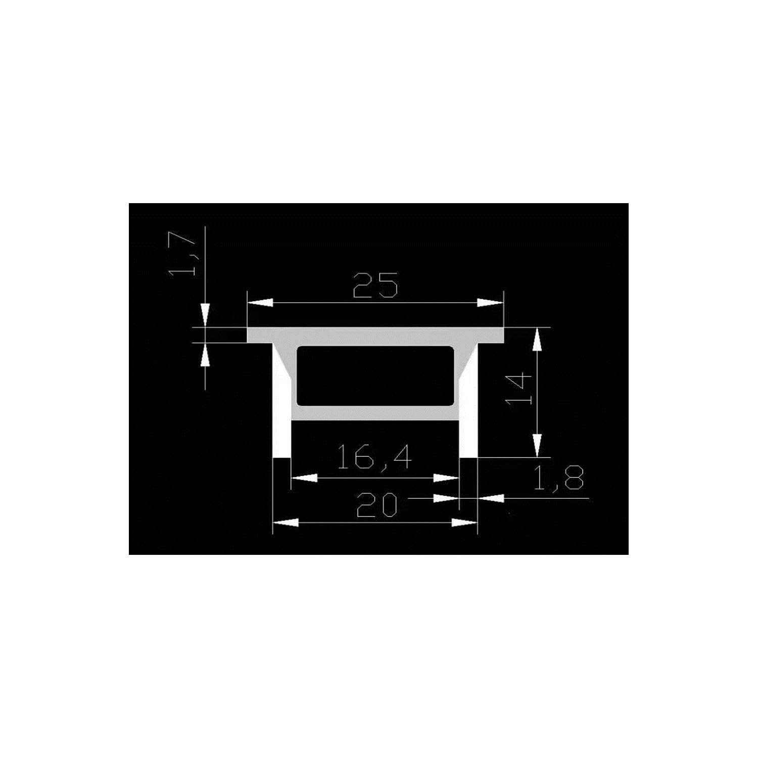 LEDKIA Perfil Neón SFLEX 25x14 Superficie/Empotrable Curva Vertical para Ti