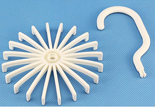Blackcell Twirling Tie Rack/Hanger Organizer (White)