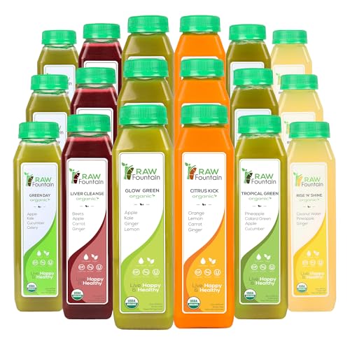 RAW Fountain 3 Day Juice Cleanse, Certified USDA Organic