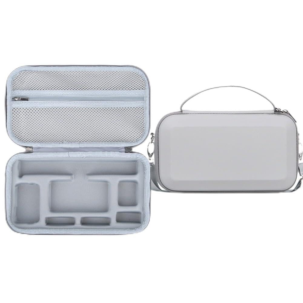 Funda de transporte de piel sintética para Osmo Action 6, para cámara compacta portátil con correa de hombro ajustable, accesorios de cámara de acción personalizados, color negro y gris