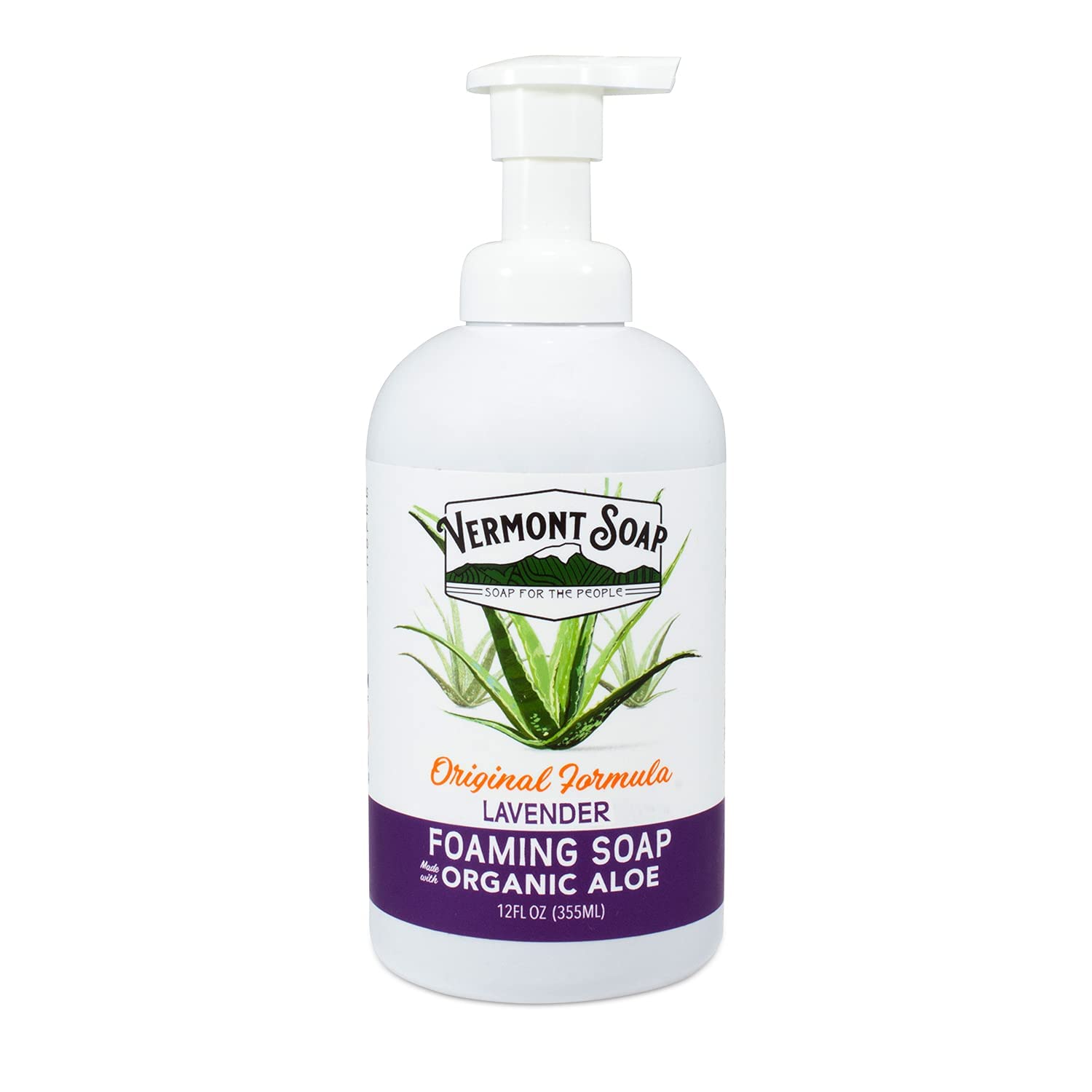 VERMONT SOAP Organic Unscented Foaming Hand Soap - Natural Moisturizing Soap for Dry Skin - Fragrance Free Liquid Bathroom Hand Soap - Simply Unscented - 64 oz