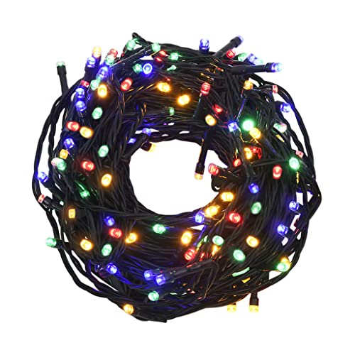 vidaXL Guirlande LED avec 150 LED Guirlande Lumineuse Décoration de Fête Ornement de Noël Salle de Séjour Intérieur Multicolore 15 m PVC