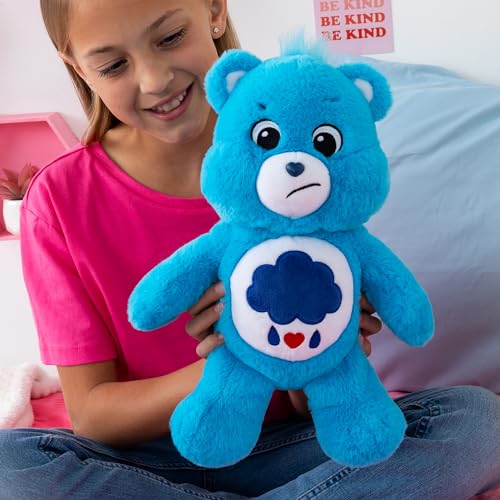 care bears 14 grumpy bear - blue plushie for ages 4  perfect stuffed animal holiday birthday gift super soft and cuddly  good for girls and boys employees collectors