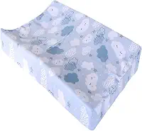 Trocador Anatômico Impermeável Troca Fralda Bebê Menino Menina para Cômoda e Berço (Nuvem Azul)