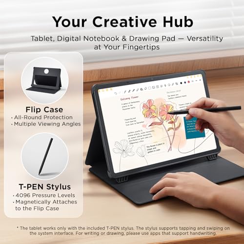 Image of TCL NXTPAPER 11 Plus Android Tablet, 11.5 inch 120Hz 2.2K Drawing Pad & Digital Notebook, 4096-Level Stylus & Flip Case Included, NXTPAPER 4.0 Display, AI Tools, 8+8GB RAM, 256GB Storage, 8000mAh Battery