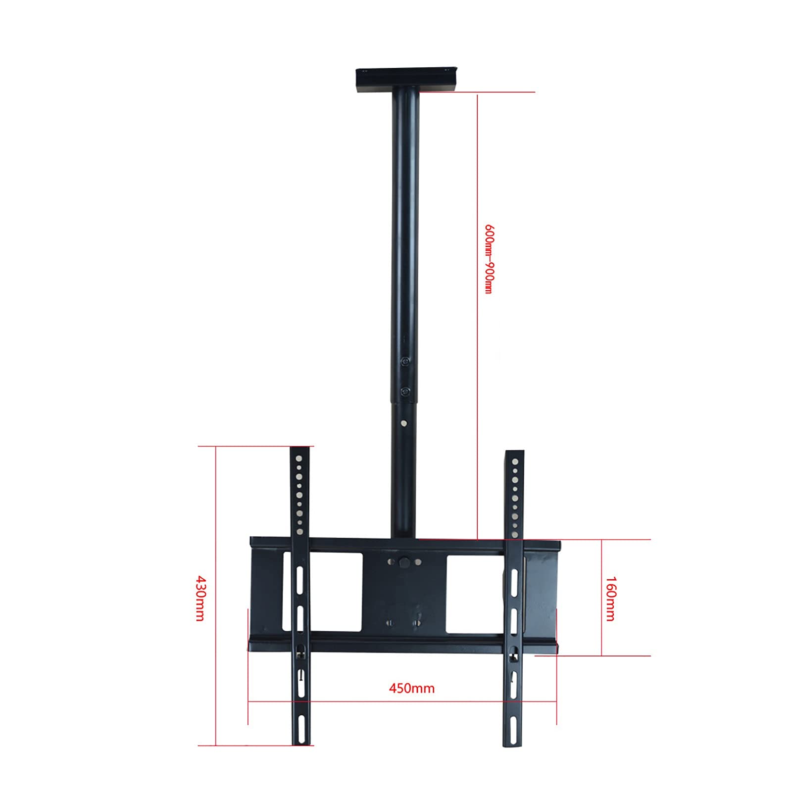 Soporte de pared ajustable para TV, soporte giratorio e inclinable para televisores de 32 a 60 pulgadas, diseño de montaje en techo y poste, soporta hasta 132 libras, duradero y fácil instalación
