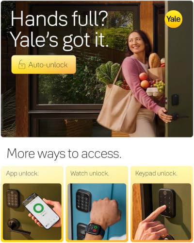 Image of Yale Smart Deadbolt with Wi-Fi, Touchscreen Keypad, Keyless Entry Door Lock, App Control, Backup Key, Code Entry & Remote Access - Secure Electronic Deadbolt, Black Suede, YRD450-WF1-BSP Assure Lock 2