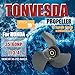 Tonvesda OEM Upgrade Aluminum Outboard Boat Propeller for Honda Engines 35HP 40HP 45HP 50HP 60 HP,11 3/4x10 11 3/8x12 11 1/8x13 11 1/8x14 11 1/2x14 11x15,13 Spline Tooth,RH (11 3/4x10)