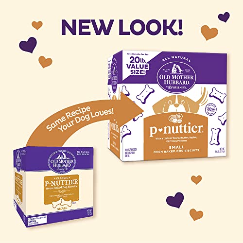 Old Mother Hubbard By Wellness Classic P-Nuttier Natural Dog Treats, Crunchy Oven-Baked Biscuits, Ideal For Training, Small Size, 20 Pound Bag #TOP1