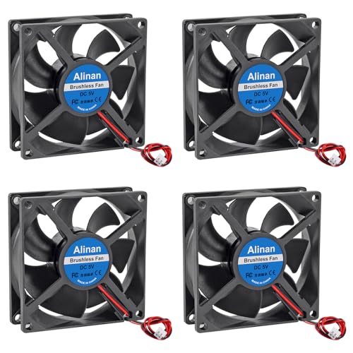 Ventilador de computadora de 80mm Alinan con motor sin escobillas y flujo de aire constante